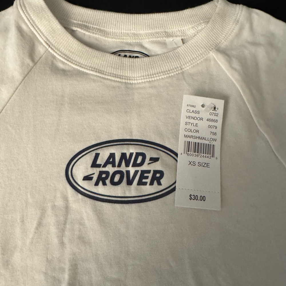 Croptop Land Rover Marshmallow Short Sleeve Tee